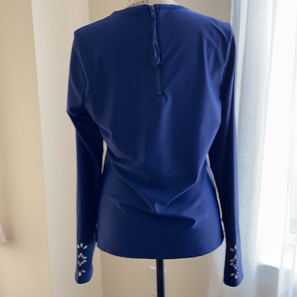 Cabana Life Long Sleeve Rash-guard Swim Top SZ-L - Picture 2 of 9
